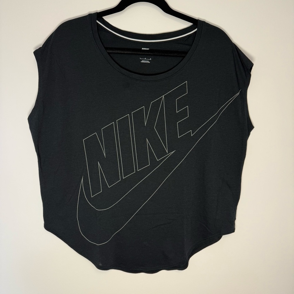 Nike Black Muscle Tee with Large Logo